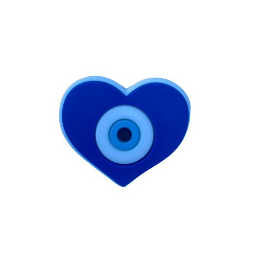 Turkish Eye Heart Croc Charm