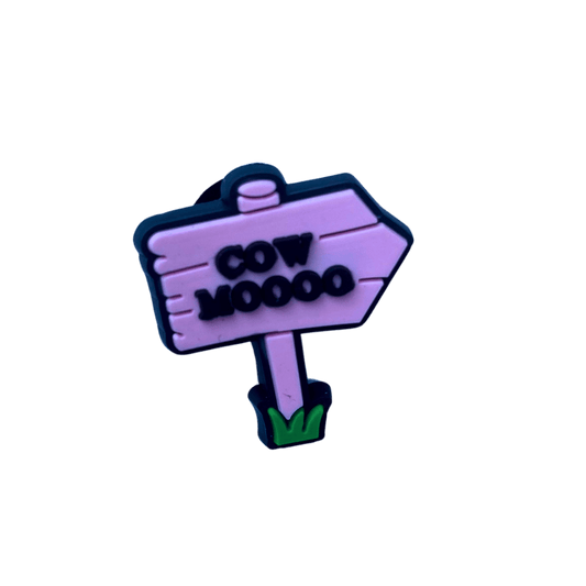 Cow Mooo Sign Croc Charm